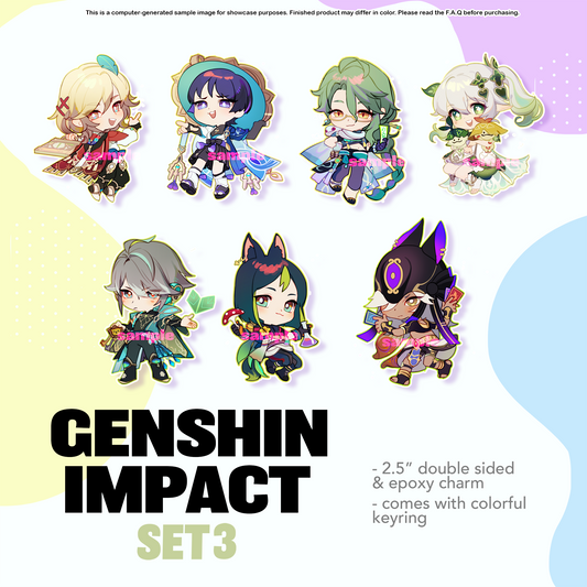Genshin Impact Set 3 acrylic charms