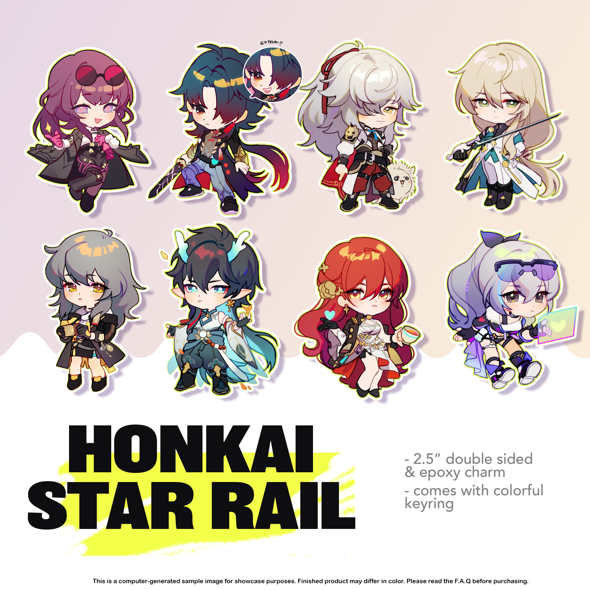 Honkai Star Rail Acrylic Charms – Herukas