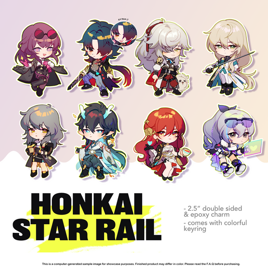 Honkai Star Rail acrylic charms