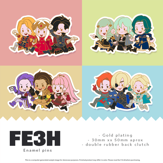 FE3H Trio enamel pin