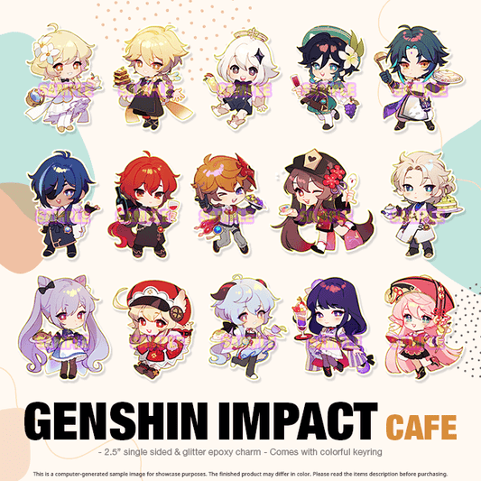 Genshin Cafe acrylic charms