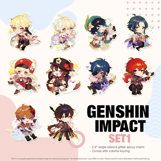 Genshin Impact Set 1 acrylic charms