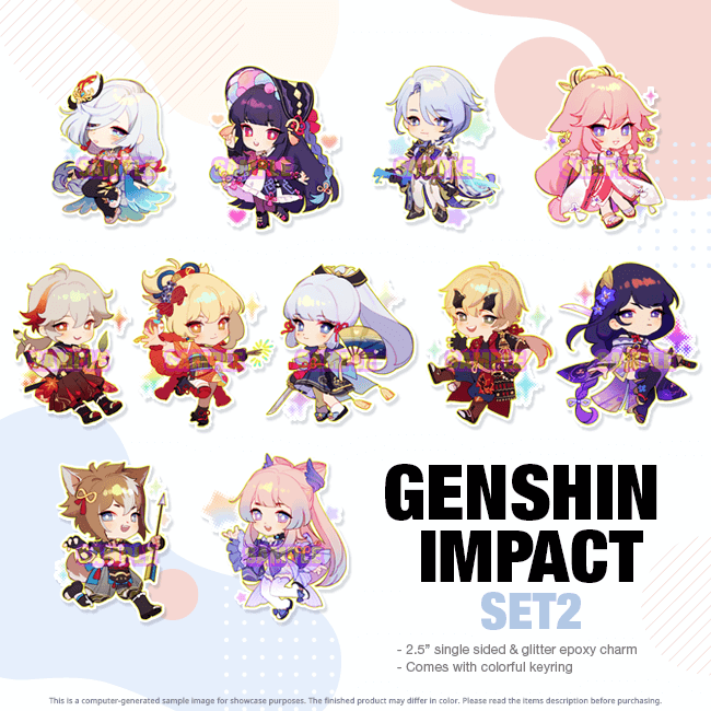 Genshin Impact Set 2 Acrylic Charms – Herukas